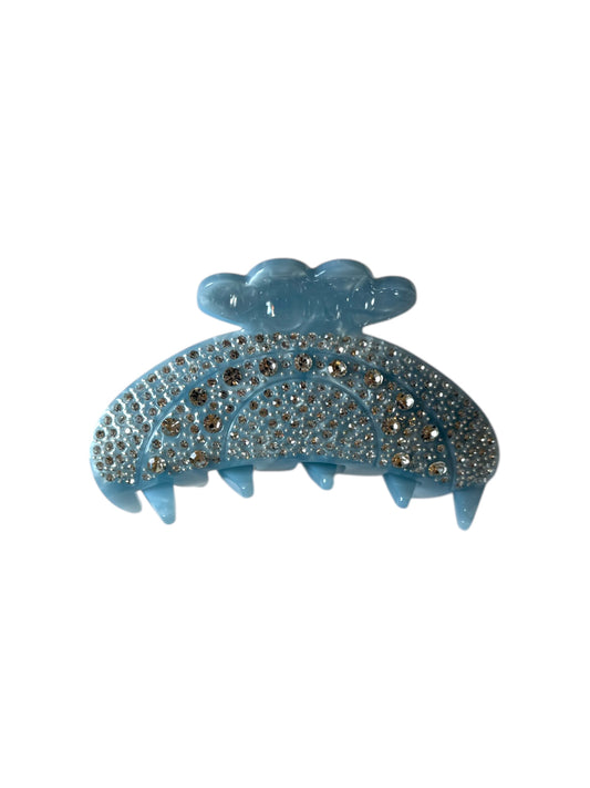 cloud-shaped hair claw clip with rhinestones – strong hold cute acetate clip