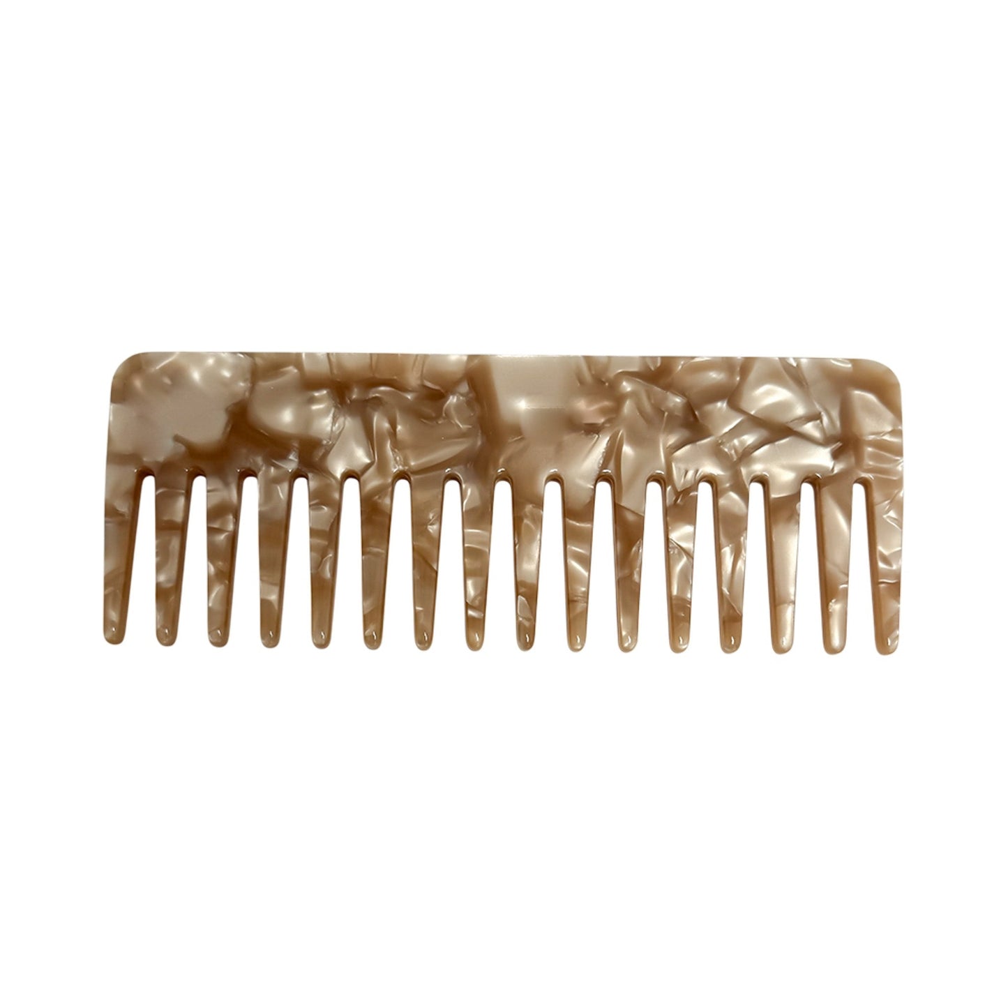 The NO BS Comb in Light Brown Pearl is your go-to detangler with a no-nonsense grip and effortless glide. Designed with wide-set teeth and a durable structure, it works through wet, thick, or curly hair without snagging. The warm, marbled finish adds a neutral, chic vibe to your everyday hair routine. Fully customizable and made to order—it’s the perfect gift or treat-yourself tool for smooth, tangle-free days.