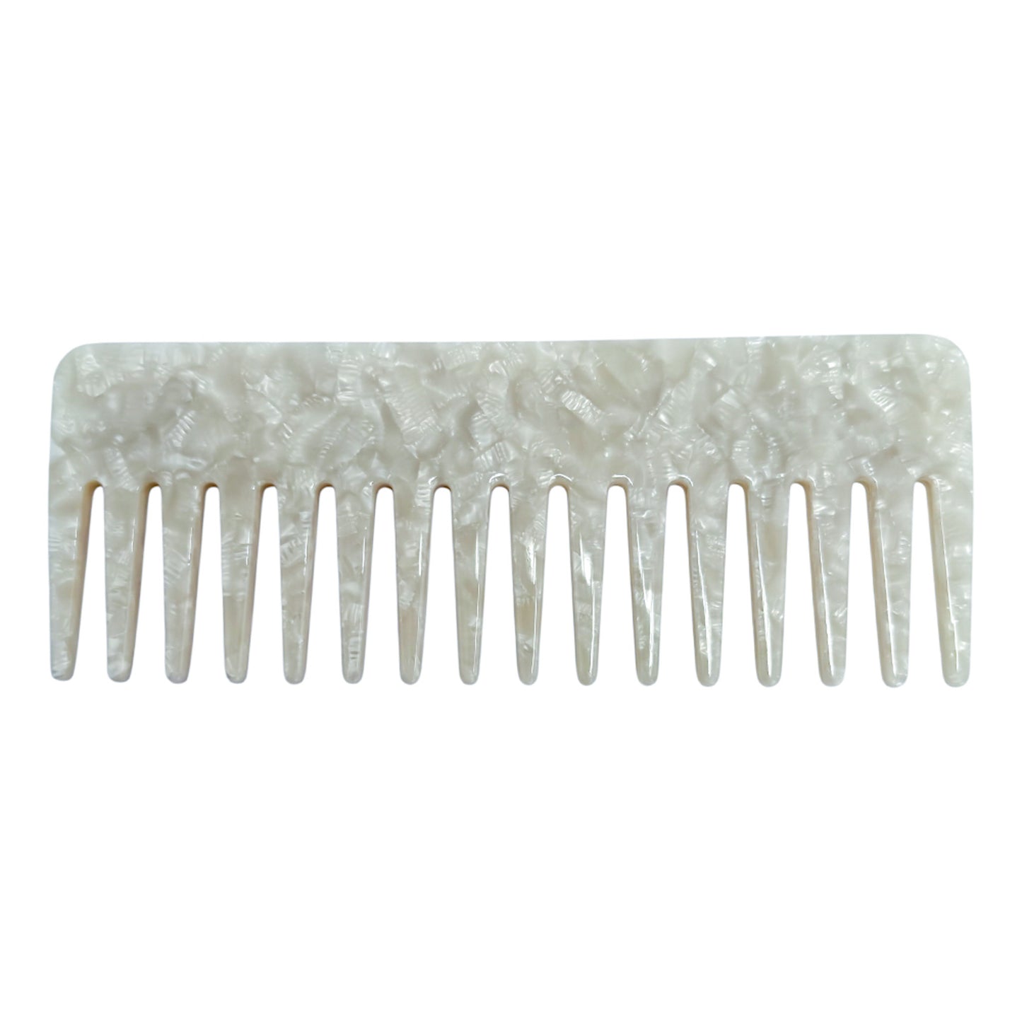 Custom white NO BS Hair Comb — personalized wide-tooth detangler for all hair types by Local Love by Lauren.