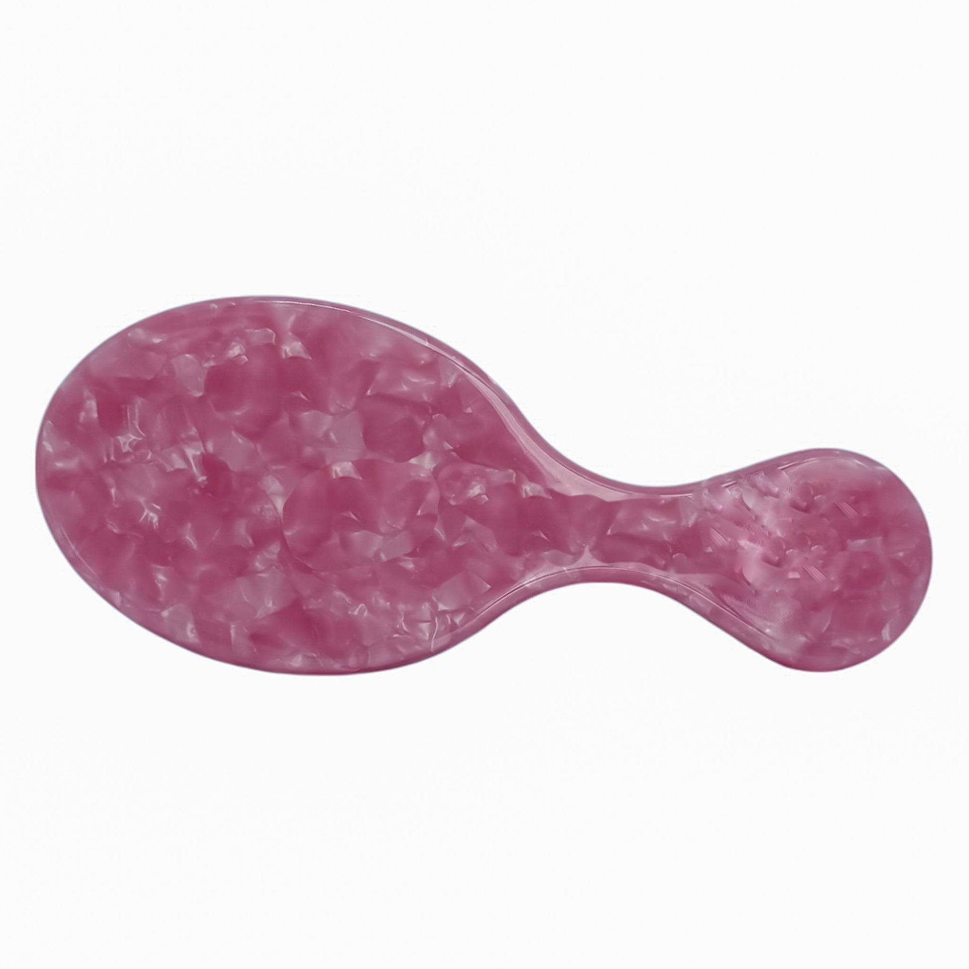 Custom pink Clutch Brush — personalized mini detangling brush with marbled finish by Local Love by Lauren.