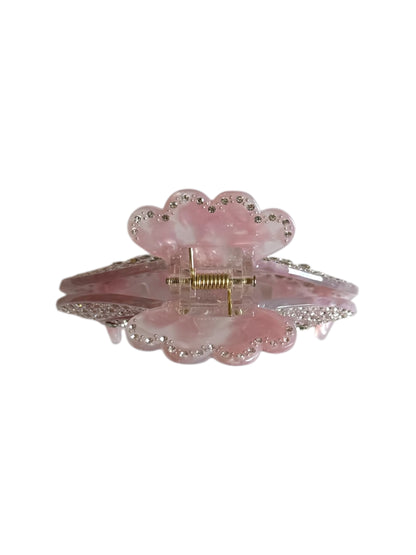 cloud-shaped hair claw clip with rhinestones – strong hold cute acetate clip