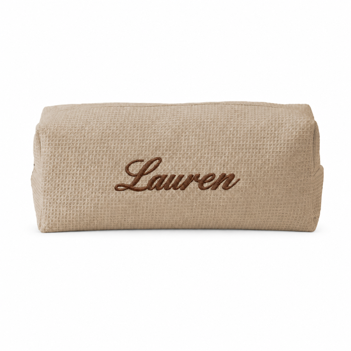 Personalized Blowout Bag in camel embroidered with a name – Local Love by Lauren