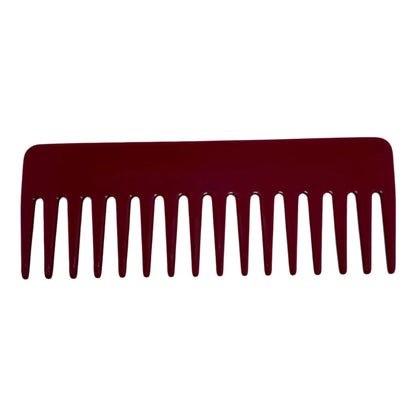 Wide-tooth deep berry red comb with a smooth matte finish and rounded edges, designed for maximum hold and effortless detangling. Personalized to order.

