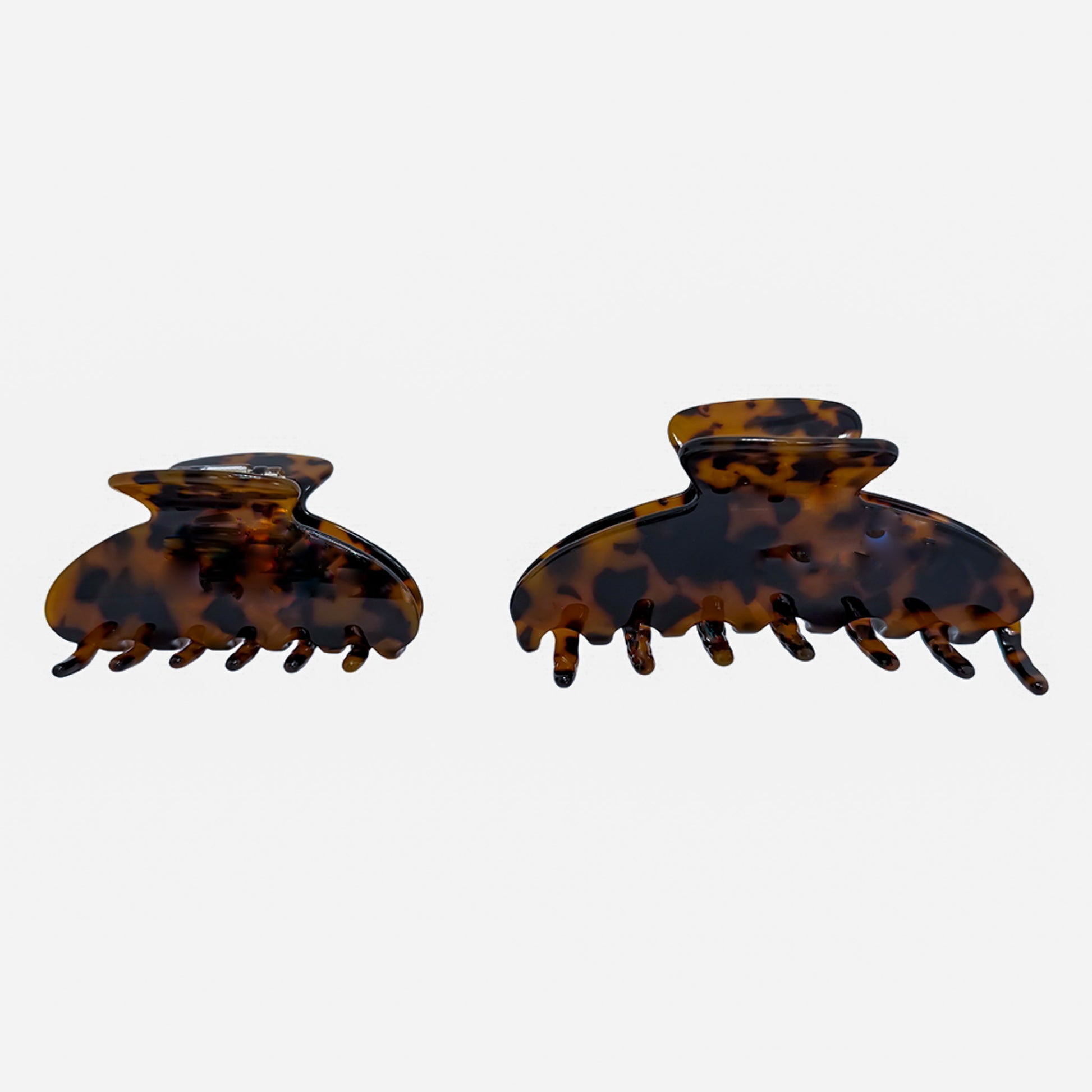 Custom tortoise claw clip set — personalized small and large hair clips for daily wear by Local Love by Lauren.