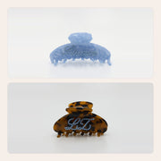 The Duo: Blue Statement Claw with a crystal name and Tortoise claw with crystal initials – Local Love by Lauren